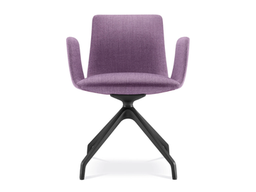 HARMONY MODERN 870 F90-BL - Swivel trestle-based fabric training chair by LD Seating - view 3